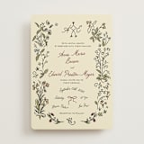 "Love Rests in a Garden" - Wedding Invitations in Pomegranate by Helena Vitto - Front