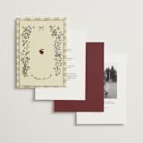 "Love Rests in a Garden" - Wedding Invitations in Pomegranate by Helena Vitto - Back of Card Options