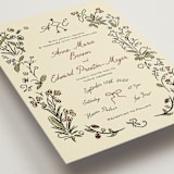 "Love Rests in a Garden" - Wedding Invitations in Pomegranate by Helena Vitto - Detail