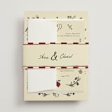 "Love Rests in a Garden" - Wedding Invitations in Pomegranate by Helena Vitto - Assembled with Belly Band