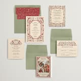 "Tapestry" - Wedding Invitations in Almond by Jenna Holcomb - Invitation Suite