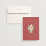 "Ruban en Fleur" - Wedding Invitations in Rose by Itsy Belle Studio - Invitation with Envelope