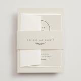 "Connect" - Wedding Invitations in Almond by Brianne Larsen - Assembled with Belly Band