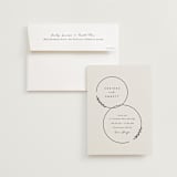 "Connect" - Wedding Invitations in Almond by Brianne Larsen - Invitation with Envelope