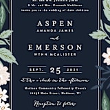 "Floral Edged Frame" - Wedding Invitations in Royal by Alethea and Ruth - Close-Up