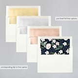 "Floral Edged Frame" - Wedding Invitations in Royal by Alethea and Ruth - Envelope Liner Options