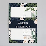 "Floral Edged Frame" - Wedding Invitations in Royal by Alethea and Ruth - Assembled