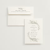 "Sweeping" - Wedding Invitations in Linen by Carolyn Nicks - Invitation with Envelope