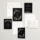 "Enchanted fields" - Wedding Invitations in Noir by Jennifer Wick - Invitation Suite