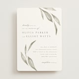 "Whispered Leaves" - Wedding Invitations in Leaf by Kristie Kern - Front