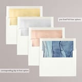 "Slate" - Wedding Invitations in Blue Jasper by Erin Deegan - Envelope Liner Options
