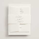 "Beyond Words" - Wedding Invitations in Snow by Kimberly FitzSimons - Assembled with Belly Band