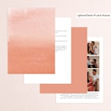 "Watercolor Wreath" - Wedding Invitations in Grapefruit by Yao Cheng Design - Back of Card