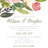 "Watercolor Floral" - Wedding Invitations in Olive by Yao Cheng Design - Close-Up