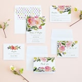 "Watercolor Floral" - Wedding Invitations in Olive by Yao Cheng Design - Invitation Suite
