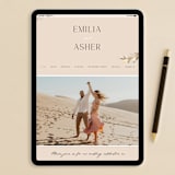 "Bohemian Pampas" - Wedding Invitations in Sand by Kaydi Bishop - FREE Wedding Website