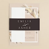 "Bohemian Pampas" - Wedding Invitations in Sand by Kaydi Bishop - Assembled
