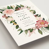 "Blossom" - Wedding Invitations in Blush by Susan Moyal - Detail