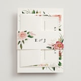 "Blossom" - Wedding Invitations in Blush by Susan Moyal - Assembled with Belly Band