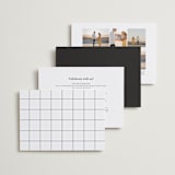 "Split Line" - Wedding Invitations in Black Tie by Amy Payne - Back of Card Options