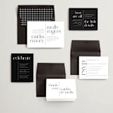 "Split Line" - Wedding Invitations in Black Tie by Amy Payne - Invitation Suite