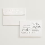 "Split Line" - Wedding Invitations in Black Tie by Amy Payne - Invitation with Envelope