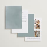"Cascading Vine" - Wedding Invitations in Mist by Design Lotus - Back of Card Options