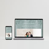 "Cascading Vine" - Wedding Invitations in Mist by Design Lotus - FREE Wedding Website