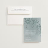"Cascading Vine" - Wedding Invitations in Mist by Design Lotus - Invitation with Envelope