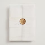 "My tenderness" - Wedding Invitations in Topaz by Helen Halik - Assembled with Vellum Wrap and Wax Seal