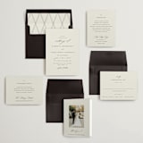 "Softly Swept" - Wedding Invitations in Ivory by Carolyn Nicks - Invitation Suite