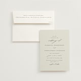 "Softly Swept" - Wedding Invitations in Ivory by Carolyn Nicks - Invitation with Envelope