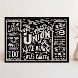 "Slated Forever" - Wedding Invitations in Chalkboard by GeekInk Design - Front