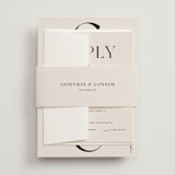 "Genevieve" - Wedding Invitations in Cream by Sandra Picco Design - Assembled