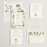 "BeachToile" - Wedding Invitations in Palm by Jenna Holcomb - Invitation Suite