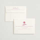 "Tropical Toile" - Wedding Invitations in Flamingo by Jenna Holcomb - FREE Recipient Addressing