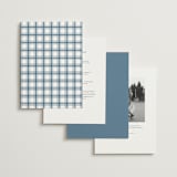 "Aspen Toile" - Wedding Invitations in Denim by Jenna Holcomb - Back of Card Options