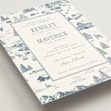 "Aspen Toile" - Wedding Invitations in Denim by Jenna Holcomb - Detail