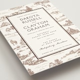 "Mountain Ranch Toile" - Wedding Invitations in Leather by Jenna Holcomb - Detail