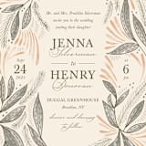 "Unity" - Wedding Invitations in Burnt Sienna by Jen Owens - Close-Up