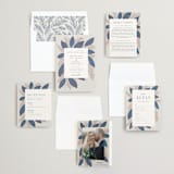 "Bouquet" - Wedding Invitations in Cobalt by Jen Owens - Invitation Suite