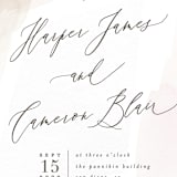 "Sloped" - Wedding Invitations in Ecru by Everett Paper Goods - Close-Up