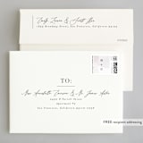 "Sloped" - Wedding Invitations in Ecru by Everett Paper Goods - FREE Recipient Addressing
