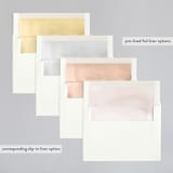 "Sloped" - Wedding Invitations in Ecru by Everett Paper Goods - Envelope Liner Options