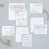 "Sloped" - Wedding Invitations in Ecru by Everett Paper Goods - Invitation Suite
