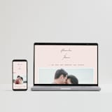 "Aesthetic" - Wedding Invitations in Blush by Liz Conley - FREE Wedding Website