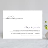 "Birds of a Feather" - Wedding Invitations in Plum by R studio - Front