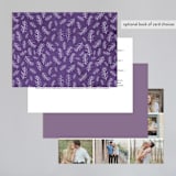 "Birds of a Feather" - Wedding Invitations in Plum by R studio - Back of Card