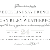 "Classical" - Wedding Invitations in Taupe by Jessica Williams - Close-Up