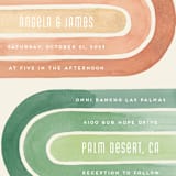 "Double Rainbow" - Wedding Invitations in Cactus by Pink House Press - Close-Up